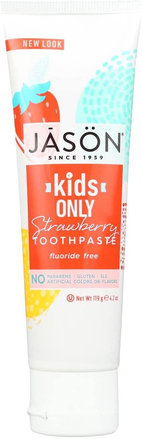 Jason Kids Only Natural Toothpaste, Strawberry, 4.2 oz, Pack of 5